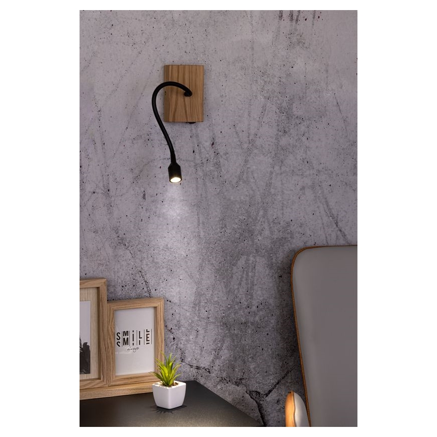 LED sieninis šviestuvas LECTOR LED/2,5W/230V ąžuolas