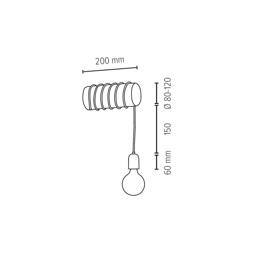 Sieninis šviestuvas TRABO 1xE27/60W/230V + FSC sertifikuota