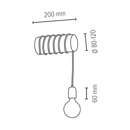 Maitinimas standartinėms jungimo grandinėms TRABO 1xE27/25W/230V + FSC sertifikuota