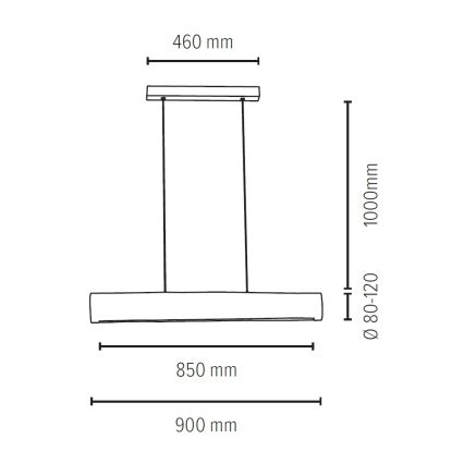 Reguliuojamas pakabinamas sietynas LUCAS LED/25.5W/230V + FSC sertifikuota