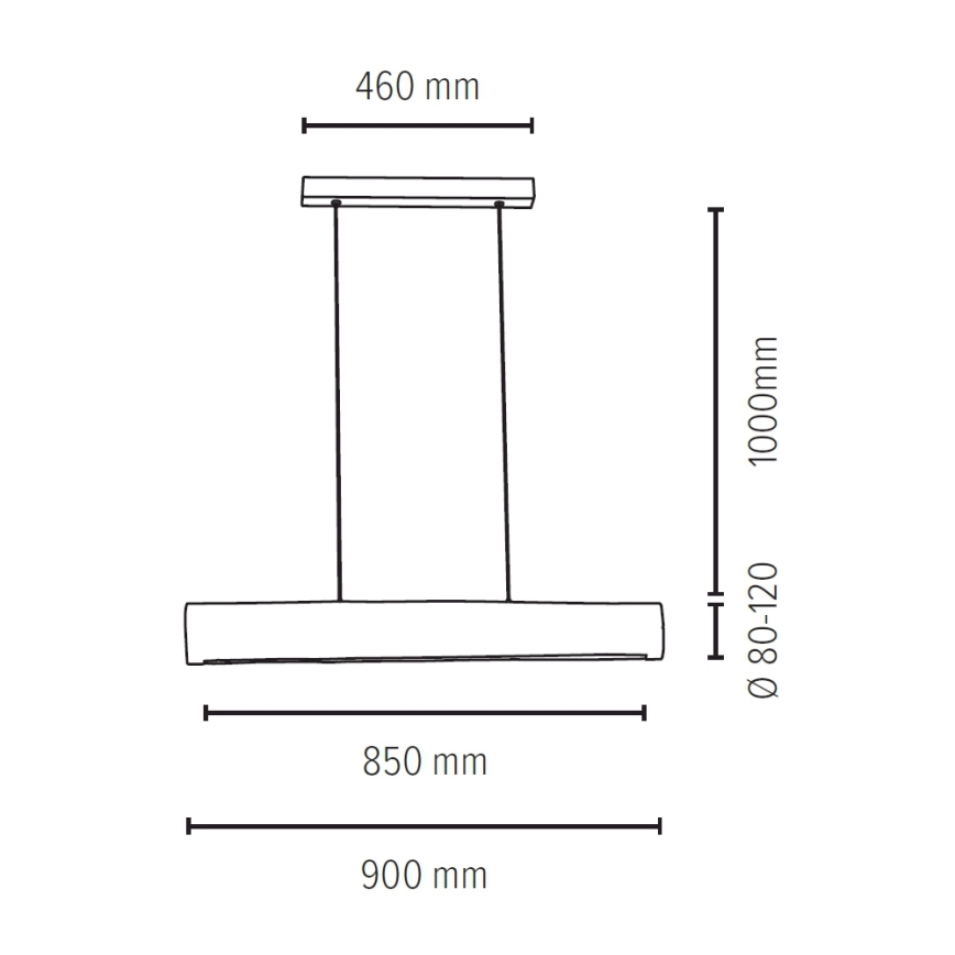 LED Reguliuojamas pakabinamas sietynas LUCAS LED/25,5W/230V