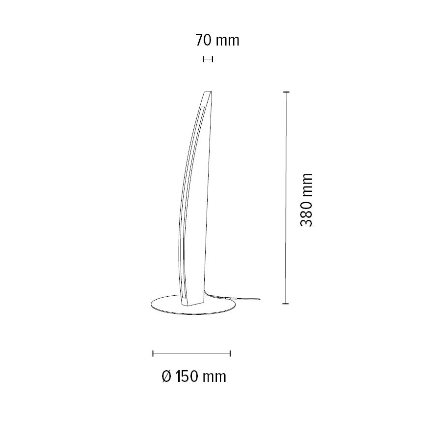LED reguliuojama stalinė lempa DUBAI LED/4W/230V ąžuolas