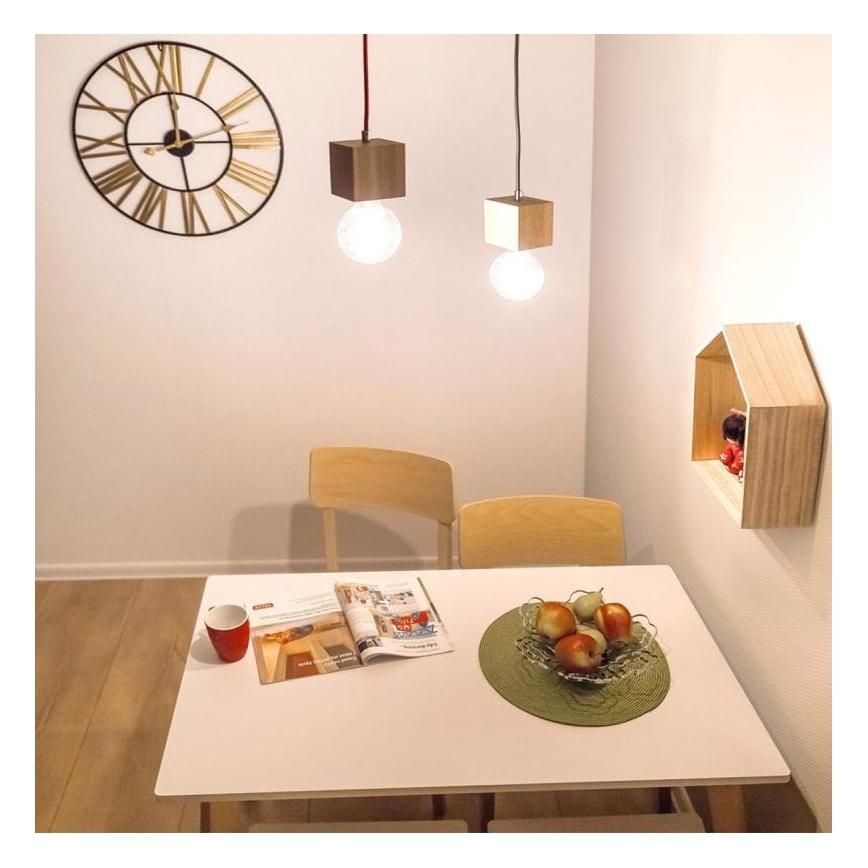 Pakabinamas sietynas TRONGO 1xE27/60W/230V ąžuolas