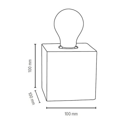 Stalinis šviestuvas TRONGO SQUARE 1xE27/25W/230V + FSC sertifikuota