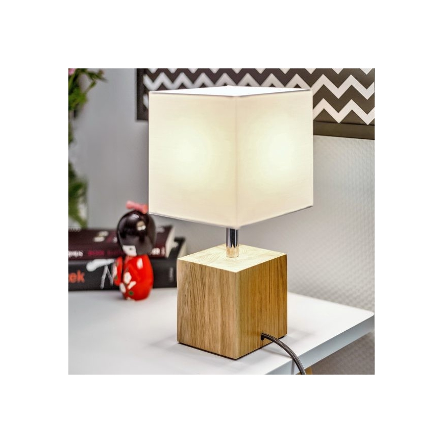 Stalinė lempa TRONGO SQUARE 1xE27/25W/230V ąžuolas