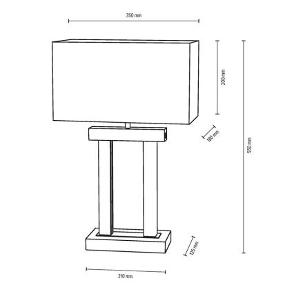 LED pritemdomas stalinis šviestuvas HAKON 1xE27/40W+2xLED/7,5W/230V 55 cm ąžuolas