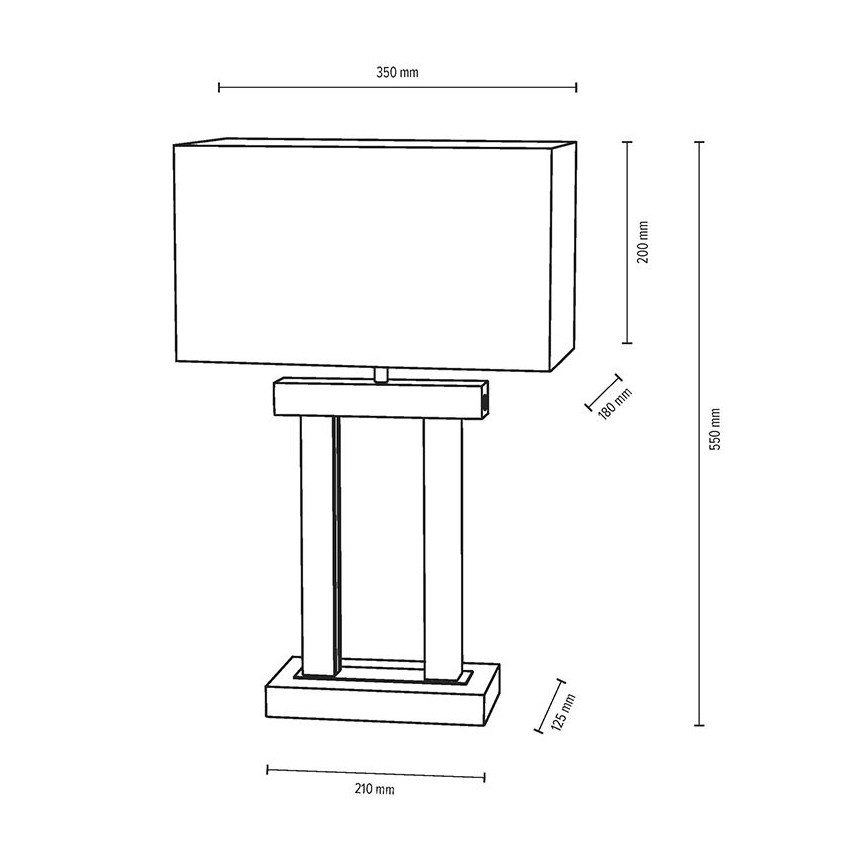 LED pritemdomas stalinis šviestuvas HAKON 1xE27/40W+2xLED/7,5W/230V 55 cm ąžuolas