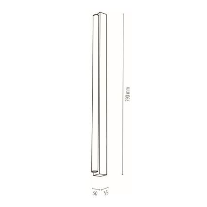 LED vonios veidrodžio apšvietimas AQUAVIVA LED/12W/230 79 cm IP44 ąžuolas
