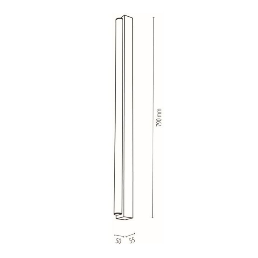 LED vonios veidrodžio apšvietimas AQUAVIVA LED/12W/230 79 cm IP44 ąžuolas