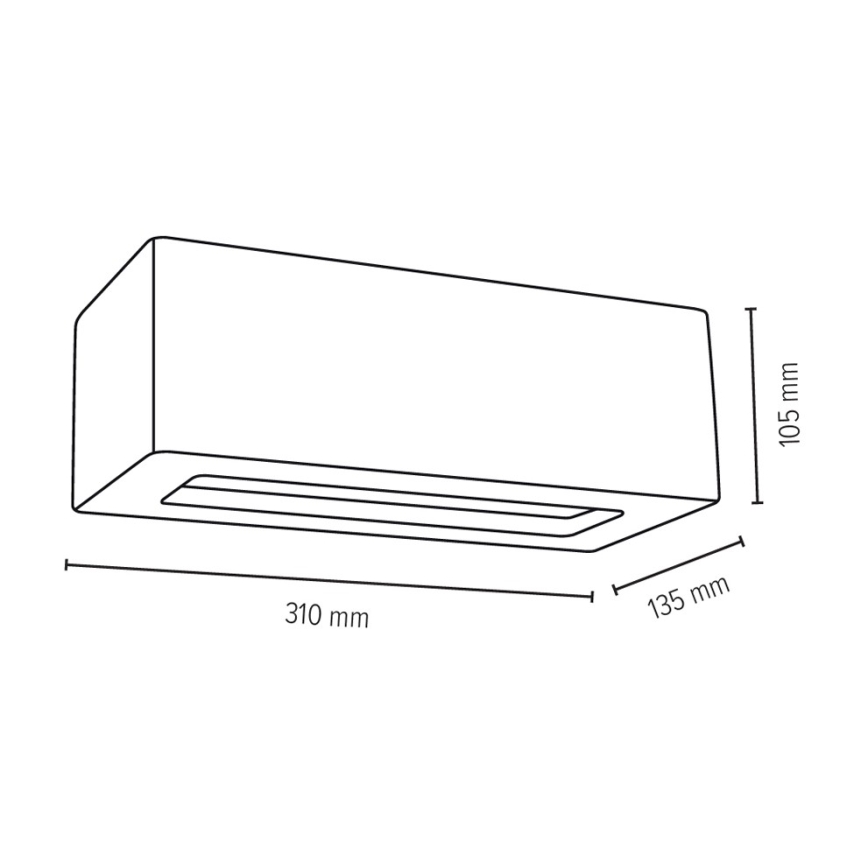 Sieninis šviestuvas BLOCK 1xE27/40W/230V + FSC sertifikuota