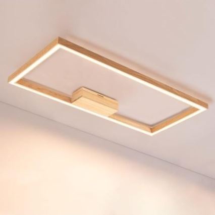 LED Pritemdomas lubinis šviestuvas RAMME LED/34W/230V matinio ąžuolo + nuotolinio valdymo pultas