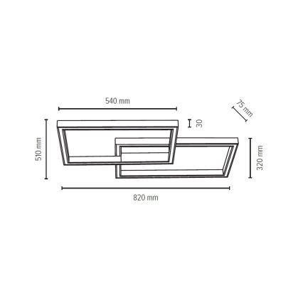 Spot-Light 91402274 - LED Reguliuojamas šviestuvas RAMME LED/48W/230V  + FSC sertifikuota