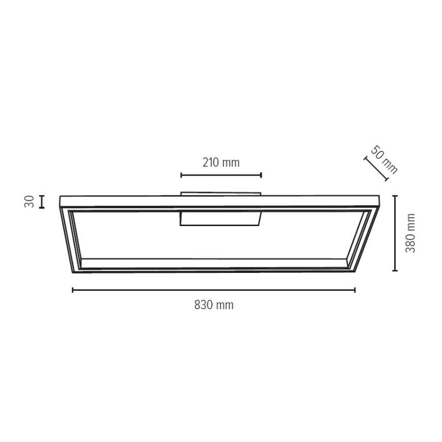 LED lubinis šviestuvas RAMME LED/34W/230V matinio ąžuolo