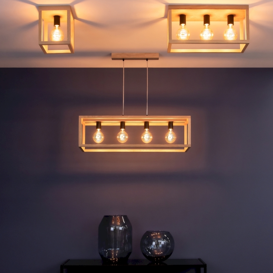 Lubinis šviestuvas KAGO 1xE27/60W/230V matinis ąžuolas