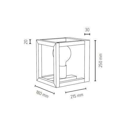 Sieninis šviestuvas KAGO 1xE27/40W/230V ąžuolas