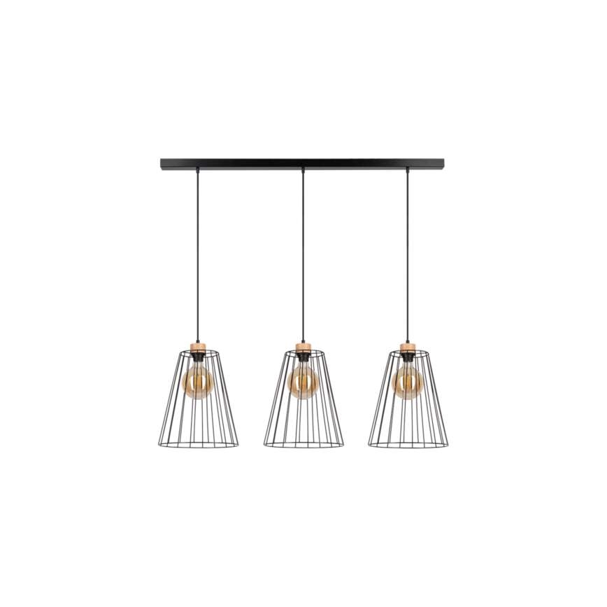Pakabinamas sietynas ORAZIO 3xE27/60W/230V ąžuolas + FSC sertifikuota