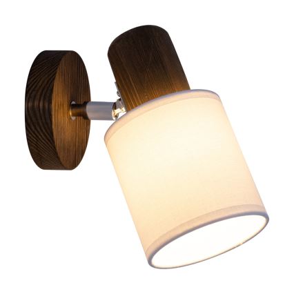 Sieninis taškinis šviestuvas TRENDY 1xE27/15W/230V pušis