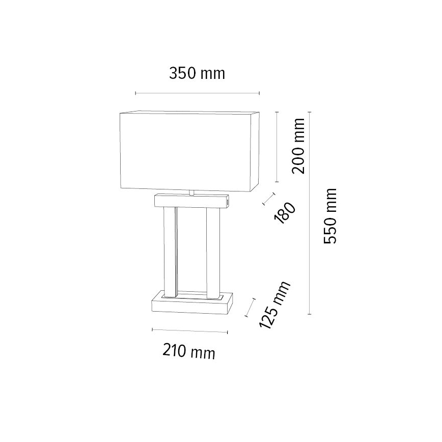 LED Reguliuojama stalinė lempa HAKON 1xE27/40W + 2xLED/7,5W/230V 55 cm ąžuolas