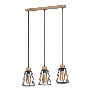 Spot-Light - Lubų šviestuvas ant laido ORAZIO 3xE27/60W/230V ąžuolas