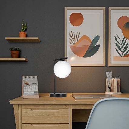 Stalinė lempa 1xE27/40W/230V juoda/balta