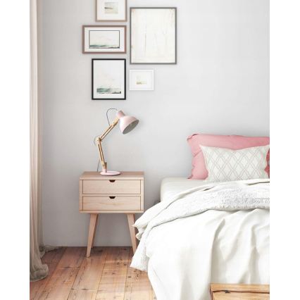 Stalinė lempa 1xE27/40W/230V rožinė