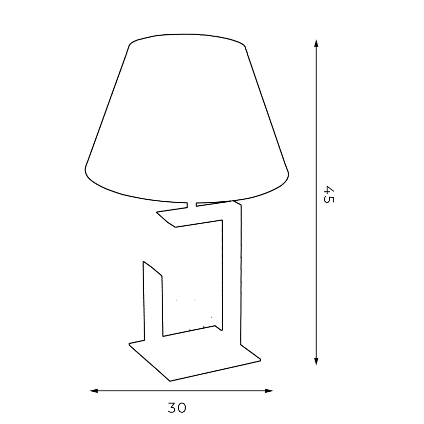 Stalinė lempa 1xE27/60W/230V 45 cm mėlyna/aukso