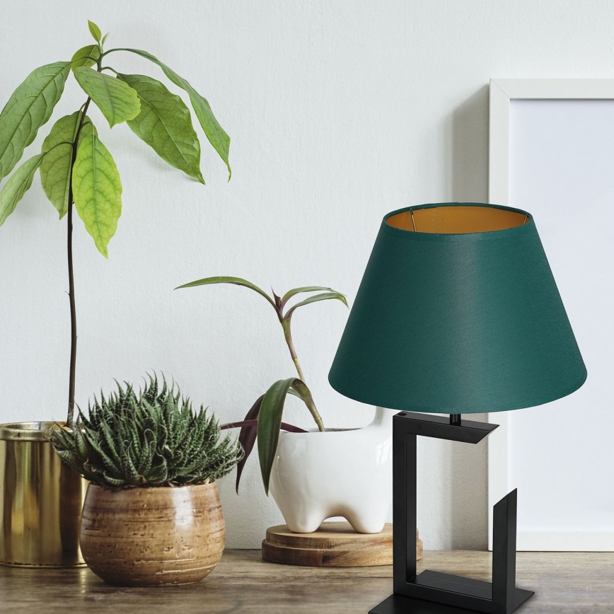 Stalinė lempa 1xE27/60W/230V 45 cm žalia/aukso