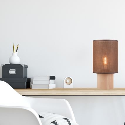 Stalinė lempa ARI TABLE 1xE27/60W/230V ruda/beržas