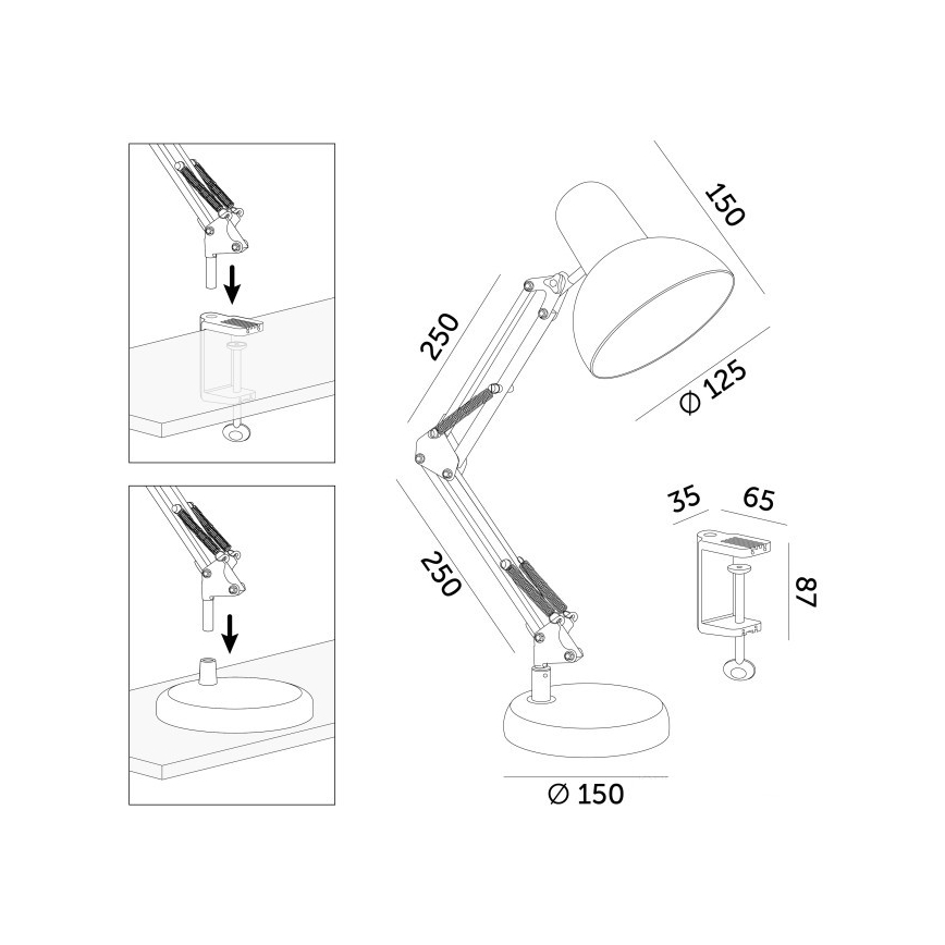 Stalinė lempa AURIQ 1xE27/60W/230V rožinė