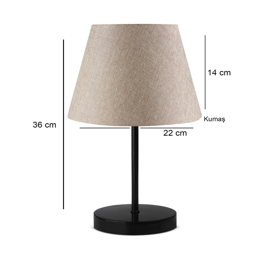 Stalinė lempa AYD 1xE27/40W/230V bežinė/juoda