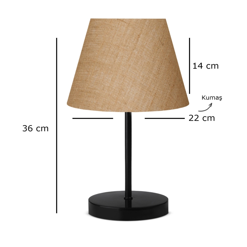 Stalinė lempa AYD 1xE27/40W/230V ruda/juoda