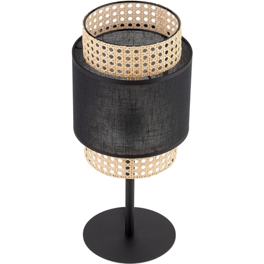 Stalinė lempa BOHO 1xE27/15W/230V juoda/rotangas