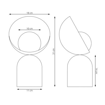 Stalinė lempa BOTO 1xG9/8W/230V smėlio spalvos