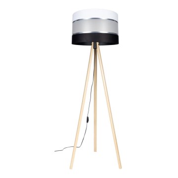 Stalinė lempa CORAL 1xE27/60W/230V smėlio/juoda/balta/ matinio chromo