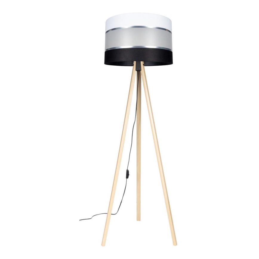 Stalinė lempa CORAL 1xE27/60W/230V smėlio/juoda/balta/ matinio chromo