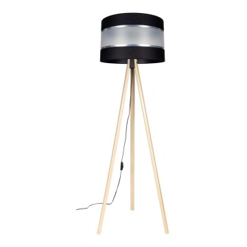 Stalinė lempa CORAL 1xE27/60W/230V smėlio spalvos/juoda/ matinio chromo