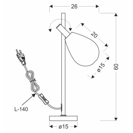 Stalinė lempa DENSO 1xG9/5W/230V juodas chromas