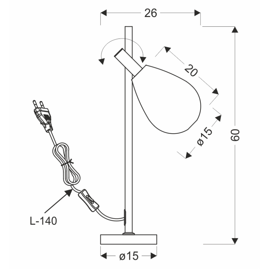 Stalinė lempa DENSO 1xG9/5W/230V varinė/juoda