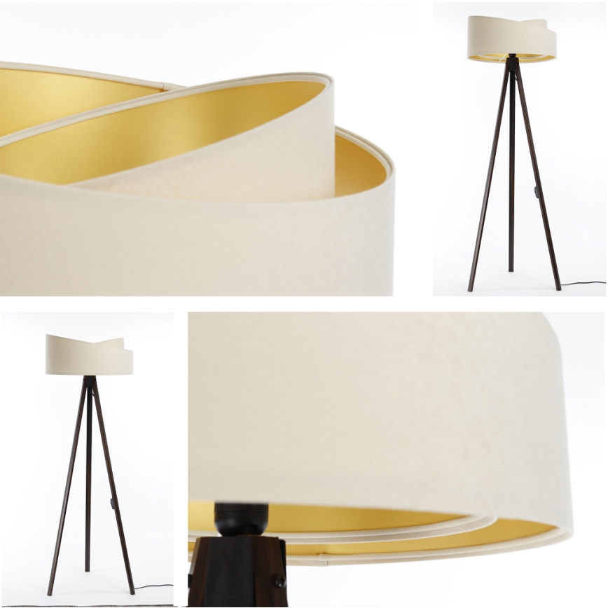 Stalinė lempa GALAXY 1xE27/60W/230V kreminė/wenge