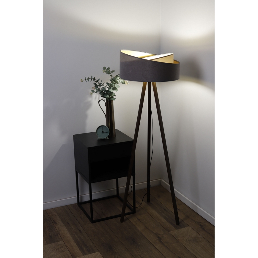 Stalinė lempa GALAXY 1xE27/60W/230V pilka/wenge