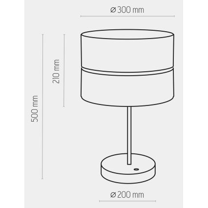 Stalinė lempa HILTON 1xE27/25W/230V žalvario/juoda