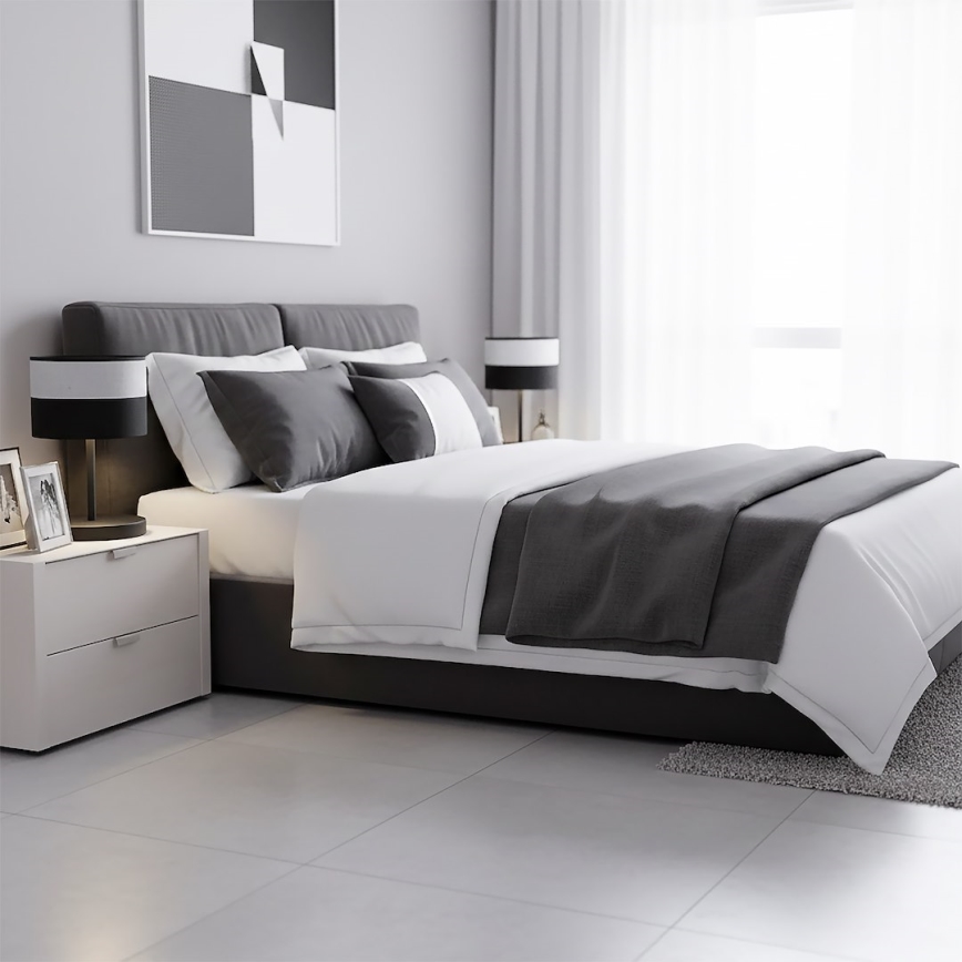 Stalinė lempa KARBON 1xE27/15W/230V juoda/pilka