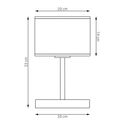 Stalinė lempa KARBON 1xE27/15W/230V juoda/pilka