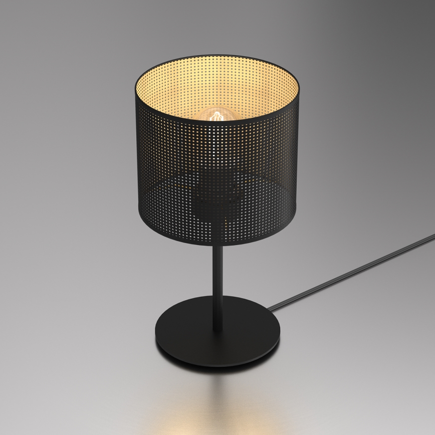 Stalinė lempa LOFT SHADE 1xE27/60W/230V d. 18 cm juodos/auksinės spalvos