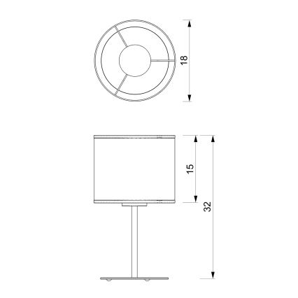 Stalinė lempa LOFT SHADE 1xE27/60W/230V d. 18 cm juodos/auksinės spalvos