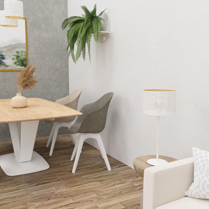 Stalinė lempa LOFT SHADE 1xE27/60W/230V d. 25 cm balta/aukso