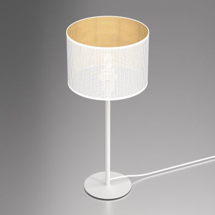 Stalinė lempa LOFT SHADE 1xE27/60W/230V d. 25 cm balta/aukso