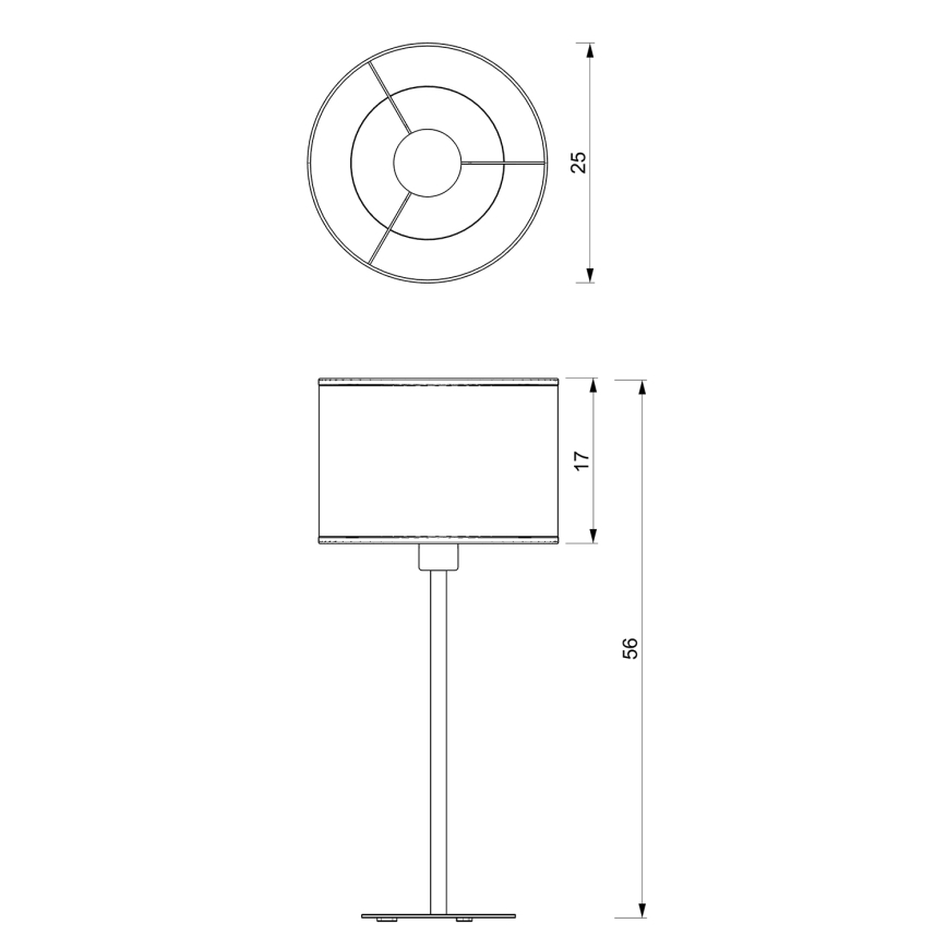 Stalinė lempa LOFT SHADE 1xE27/60W/230V d. 25 cm balta/aukso