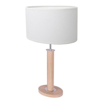 Stalinė lempa MERCEDES 1xE27/40W/230V 60 cm balta/ąžuolas