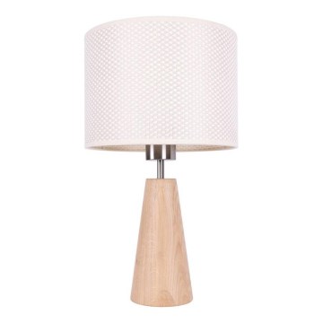 Stalinė lempa MERCEDES 1xE27/40W/230V, skersmuo 43 cm, kreminė/ąžuolas